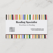 BOLD Professional Modern Striped Pattern kleurrijk Visitekaartje (Achterkant)