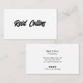 Bold Professional Signature Script Marker Name B Visitekaartje (Voorkant / Achterkant)