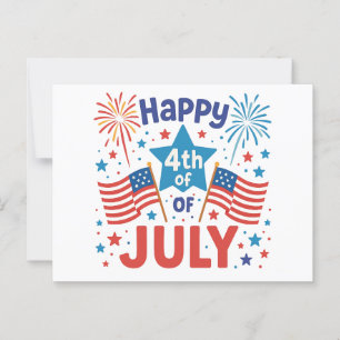 Bold & Proud 4th of July beroemd gemaakt door Patr Briefkaart