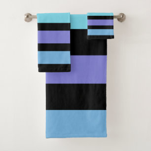 Bold Purple Blue Aqua Black