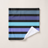 Bold Purple Blue Aqua Black (Gant de toilette)