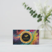 *~ BOLD QR AP93 Carte de visite Abstrait dynamique (Debout devant)