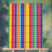 Bold Rainbow Grid Pattern Modern Art Poster (Neutre)
