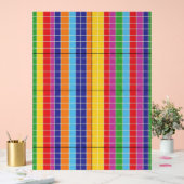 Bold Rainbow Grid Pattern Modern Art Poster (Mariage)