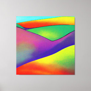 Bold Rainbow Hills Canvas Afdruk