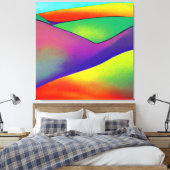 Bold Rainbow Hills Canvas Afdruk (Insitu (Slaapkamer))