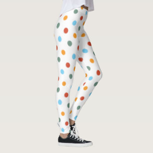 Bold Rainbow Polka Dot Leggings