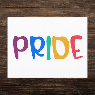 Bold Rainbow Pride Briefkaart