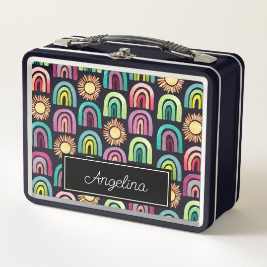 Bold Rainbows & Suns Pattern Kinder Terug naar Sch (Voorkant)