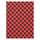 Bold Red and Black Checkered Pattern Design Tafelkleed (Voorkant)