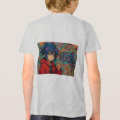 Bold Red Anime USA Graphic T-Shirt (Achterkant)