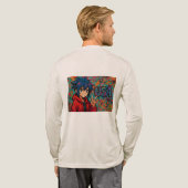 Bold Red Anime USA Graphic T-Shirt (Achterkant)