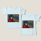 Bold Red Anime USA Graphic T-Shirt (Design Recto & Verso)