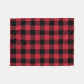 Bold Red Black Buffalo Pset Lumberjack Patroon Fleece Deken (Voorkant (Horizontaal))