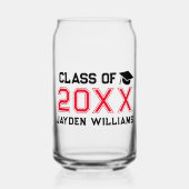 Bold Red Black Classe De 2025 Graduation Party (Recto)