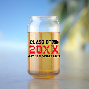 Bold Red Black Classe De 2025 Graduation Party