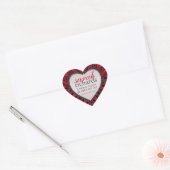 Bold Red Black Tribal Heart Stickers (Envelop)