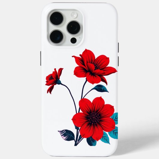 Bold Red Blossom Flo Case-Mate iPhone Case (Achterkant)