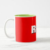 Bold Red Coffee Mug - Classic Ceramic Cup (Gauche)