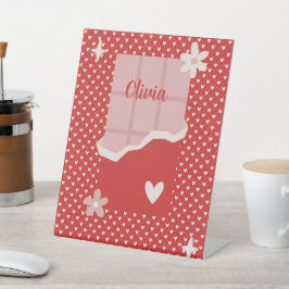 Bold Red Heart Love Design – Perfect voor Custom G Reclamebord Met Voetstuk