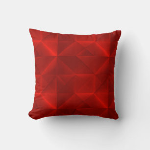 Bold Red Origami Patroon Kussen