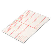 Bold Red Peach Retro Lesson Planner voor Docenten Notitieblok (Schuin)