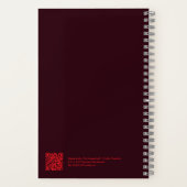 Bold Red Tortoiseshell Watercolor Notebook Notitieboek (Achterkant)