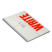 Bold Red Typographic Notebook Journal (Côté Droit)