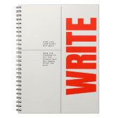 Bold Red Typographic Notebook Journal (Devant)
