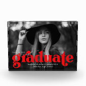 Bold Red Typography Afstuderen Fotoblokken (Voorkant)