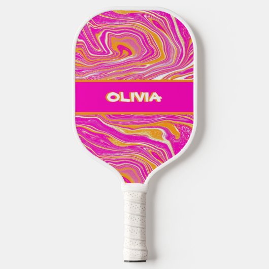Bold Retro 70s Sun Pickleball Paddle (Voorkant)