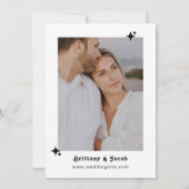 Bold Retro Chic Wedding Invitation Kaart (Achterkant)