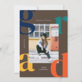 Bold Retro Class of 2024 Graduation Invitation (Devant)