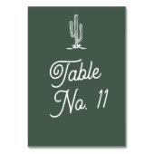 Bold Retro Green Saguaro Cactus Desert Wedding Kaart (Achterkant)