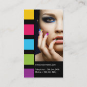 BOLD RETRO MAKEUP ARTIST VISITEKAARTJE (Achterkant)