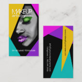 BOLD RETRO MAKEUP ARTIST VISITEKAARTJE (Voorkant / Achterkant)