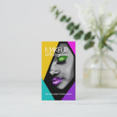 BOLD RETRO MAKEUP ARTIST VISITEKAARTJE (Staand voorkant)