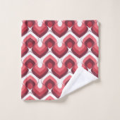 Bold Retro Modern Motif in Pinks (Gant de toilette)
