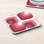 Bold Retro Modern Motif in Pinks Bier Onderzetter (Linkerzijde)