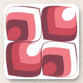 Bold Retro Modern Motif in Pinks Bier Onderzetter (Voorkant)