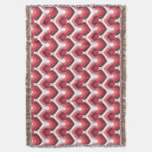 Bold Retro Modern Motif in Pinks Deken (Voorkant Verticaal)