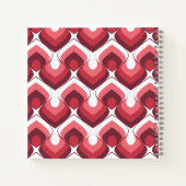 Bold Retro Modern Motif in Pinks Notitieboek (Achterkant)