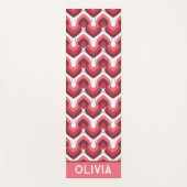 Bold Retro Modern Motif in Pinks Yogamat (Voorkant)