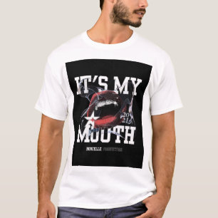 Bold Retro Typografie Mondkunst - Het is mijn mond T-shirt