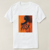 Bold "RISK" Graphic with Rope — Motivational Distr T-shirt (Design voorkant)