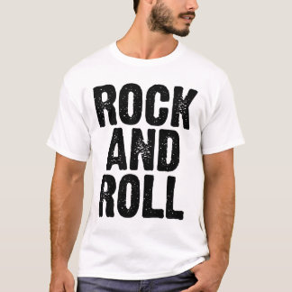 Bold Rock and Roll logo-ontwerp T-shirt