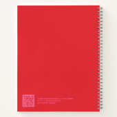 Bold Romantic Red Hearts Notebook Notitieboek (Achterkant)