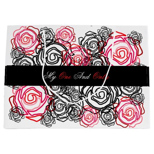 'Bold Roos-My One and Only' Grote Geschenktas Groot Cadeauzakje (Voorkant)