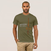 "Bold Roots: No Story Without Risk – Motivational T-shirt (Voorkant volledig)