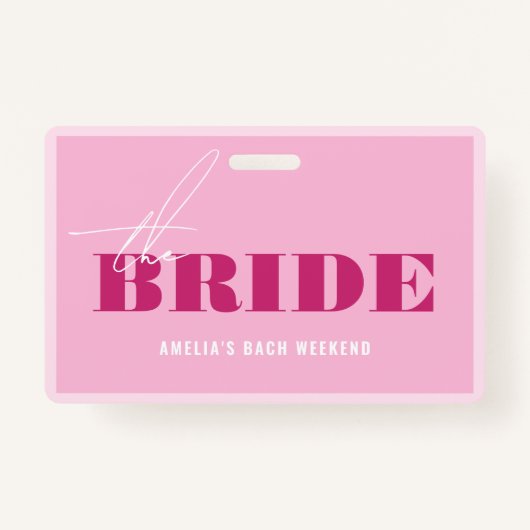 Bold Rose Bachelorette Acheter La Mariée Un Badge (Devant)
